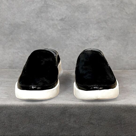 Vionic Effortless Nubuck Patent Trim Mules Slip On Slides Sneakers Black - Picture 3 of 16